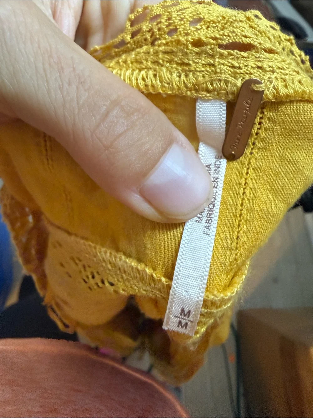 Free People Mustard Yellow Follow Your Heart Embroidered Peasant Blouse